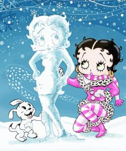Snow Betty Boop Paint By Numbers