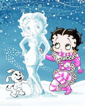 Snow Betty Boop Paint By Numbers