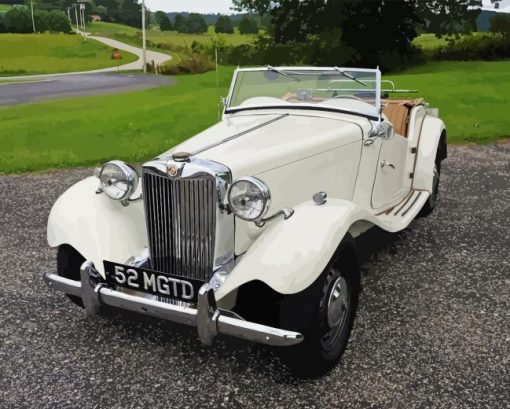1952 Mg White Car Paint By Numbers