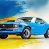 Blue 1970 Ford Mustang Car Paint By Numbers