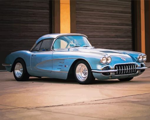 58 Chevrolet Corvette Paint By Number