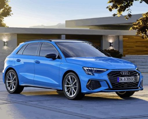 Audi A3 Blue Car Paint By Numbers