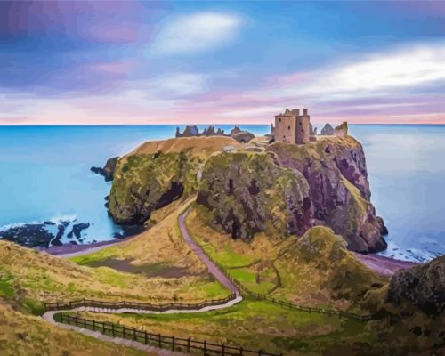 Aberdeen Dunnottar Castle Paint By Numbers