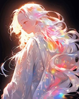 Abstract Woman With White Hair Paint By Number