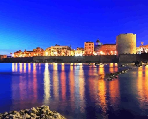 Alghero At Night Paint By Numbers