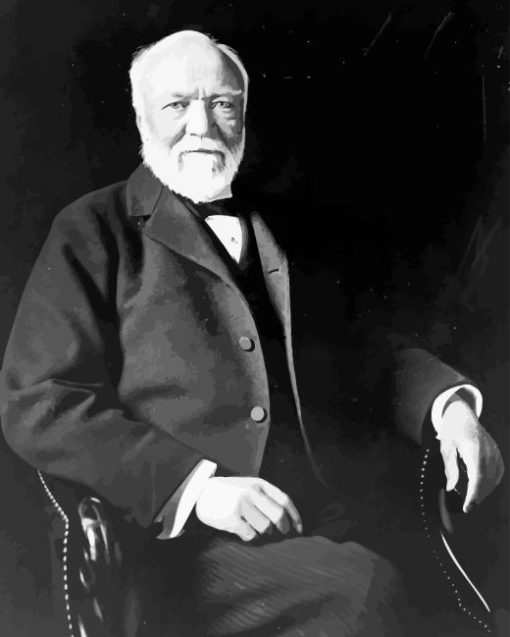 Monochrome Andrew Carnegie Paint By Number