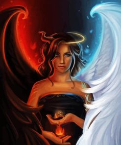 Angel With Devil Paint By Number