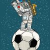 Astronaut Soccer Art Paint By Number