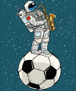 Astronaut Soccer Art Paint By Number