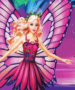 Barbie Mariposa Paint By Numbers