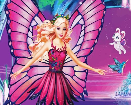 Barbie Mariposa Paint By Numbers