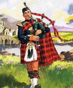 Bagpipe Man Paint By Numbers