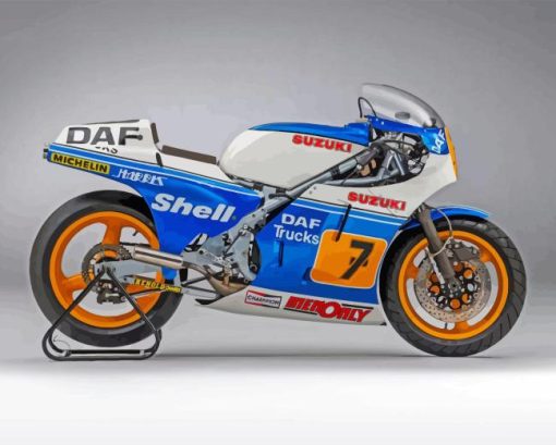 Barry Sheene Suzuki Paint By Numbers