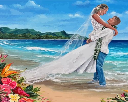 Beach Wedding Paint By Numbers