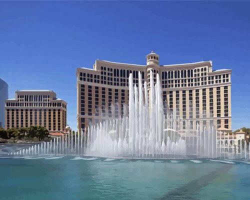 Bellagio Fountain In Las Vegas Paint By Number