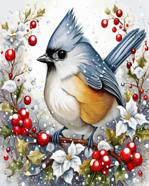 Bird Christmas Paint By Number