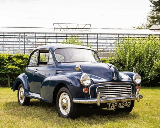 Black Morris Minor Car Paint By Numbers