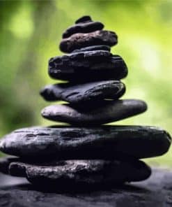 Black Zen Stones Balance Paint By Number