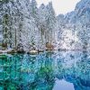 Blue Lake Blausee In Switzerland Paint By Numbers