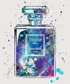 Blue Chanel Bottle Paint By Number