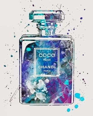 Blue Chanel Bottle Paint By Number