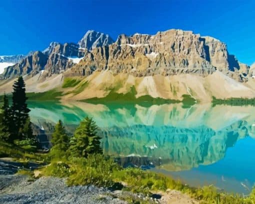 Bow Lake In Canada Paint By Number