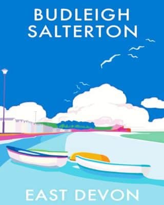 Budleigh Salterton Poster Paint By Numbers