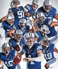 BYU Football Team Paint By Numbers