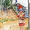 Carl Larsson By The Cellar Paint By Number