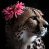 Cheetah With Flowers Paint By Number