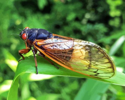 Cicada Insect Paint By Number