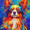 Colorful Papillon Dog Paint By Number