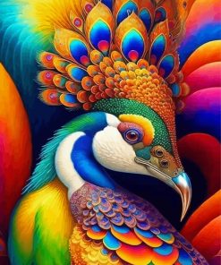 Colorful Peacock Paint By Numbers