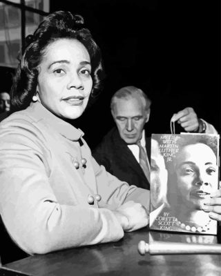 Black And White Coretta Scott King Paint By Number