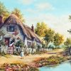 Country Cottage Scene Paint By Number