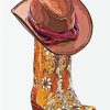 Cowgirl Boot Paint By Number