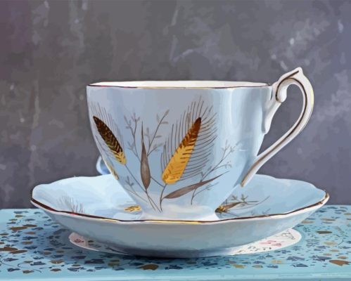 Cup And Saucer Paint By Numbers