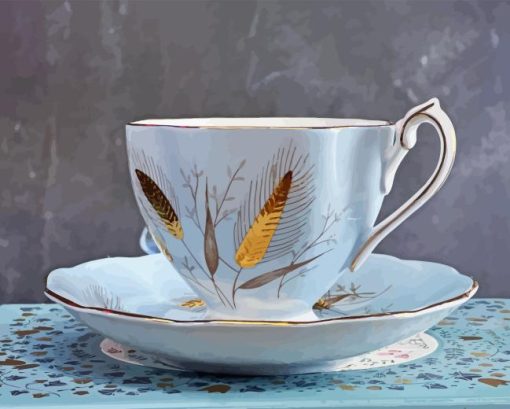 Cup And Saucer Paint By Numbers