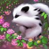 Cute Skunk With Flowers Paint By Number