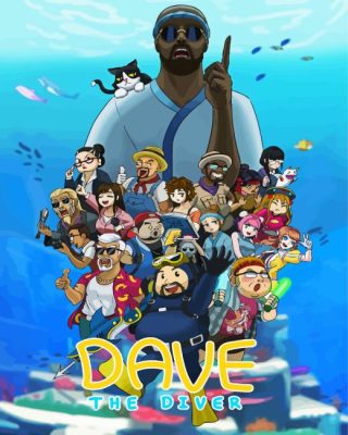 Dave The Diver Poster Paint By Numbers