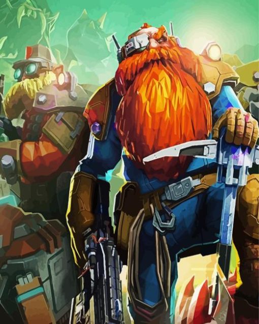 Deep Rock Video Game Paint By Numbers