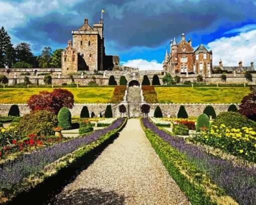 Drummond Castle Gardens Paint By Number