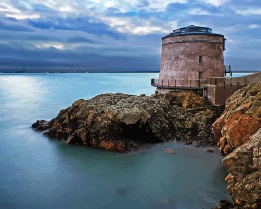 Dublin Martello Tower Paint By Number