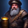 Dwarf With Helmet Paint By Numbers