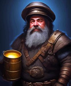 Dwarf With Helmet Paint By Numbers