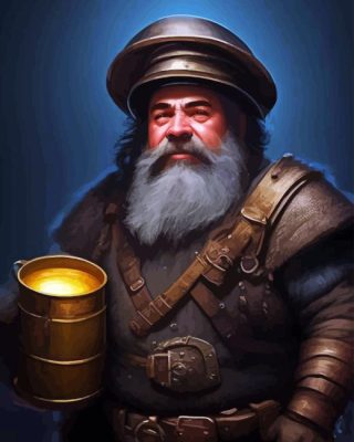 Dwarf With Helmet Paint By Numbers