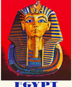 Egyptian King Tut Poster Paint By Number