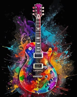 Electric Guitar Paint By Number