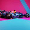 F1 Blue Car Paint By Number