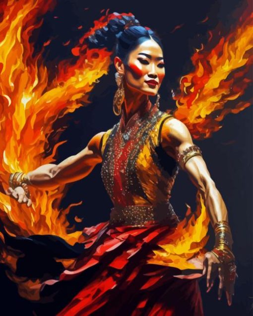 Fire Dancer Woman Paint By Numbers